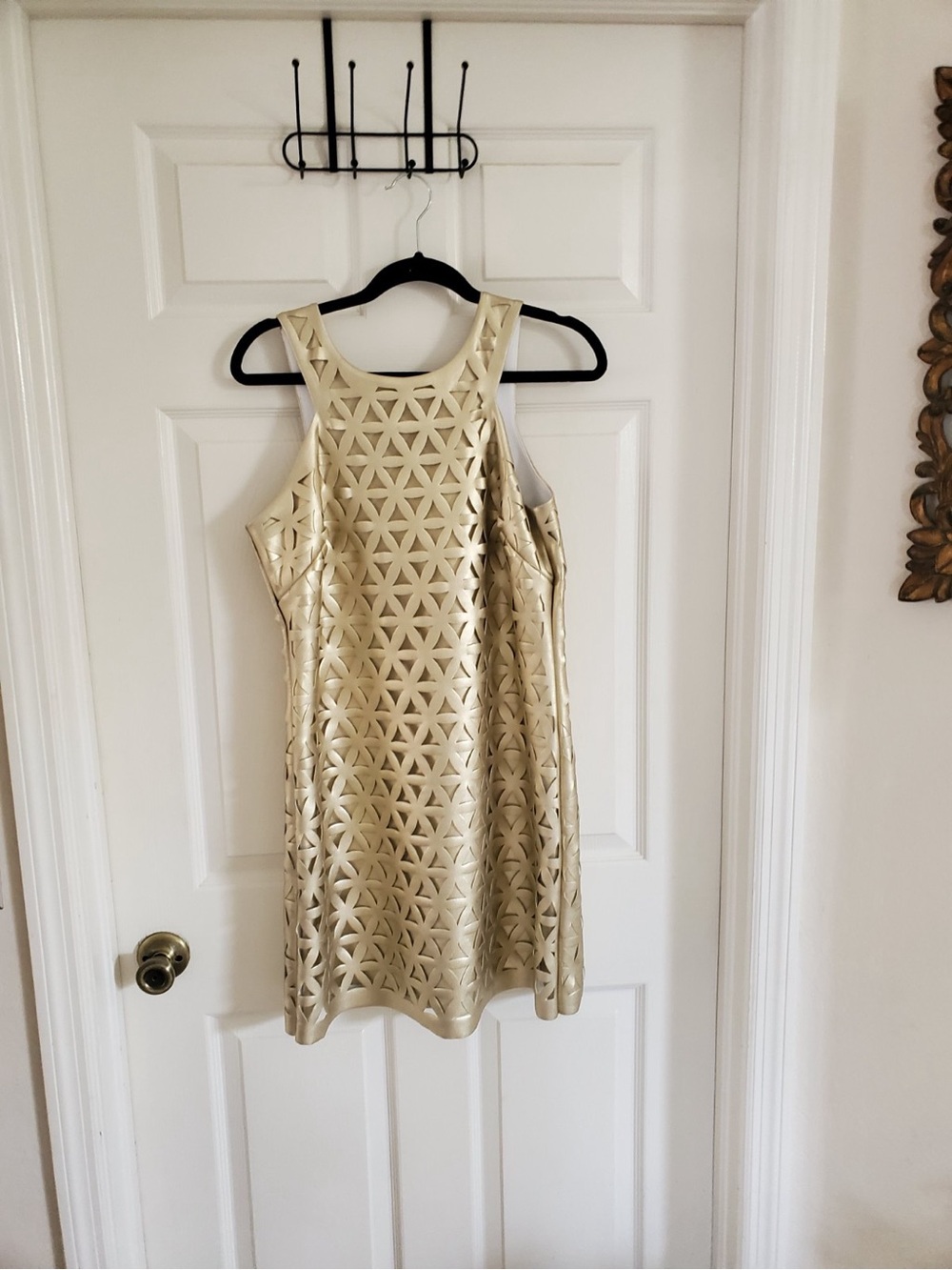 Lilly Pulitzer Gold Geometric Mango Shift Dress M